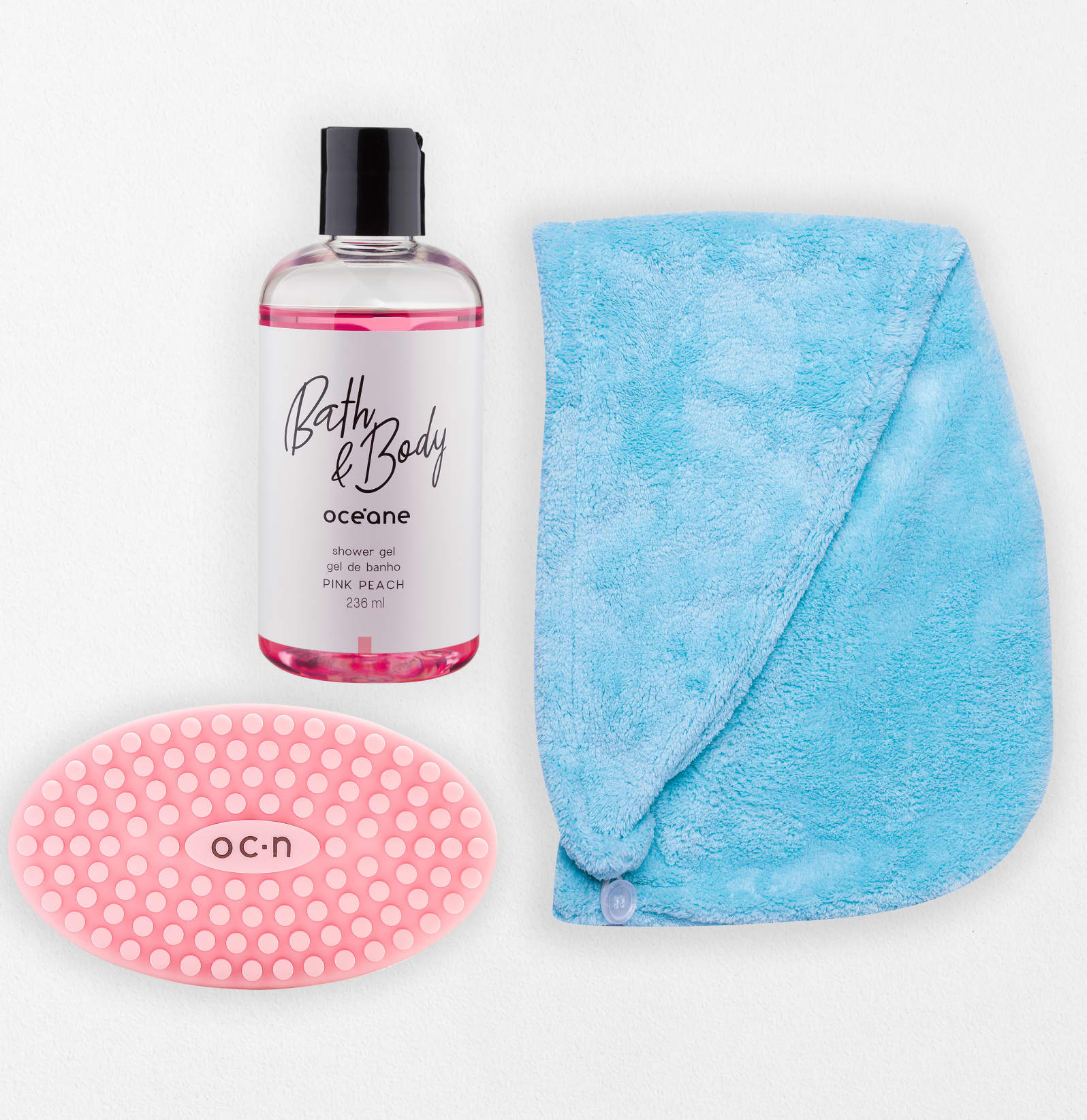 Bath Silicone Sponge + Shower Gel + Dry My Hair