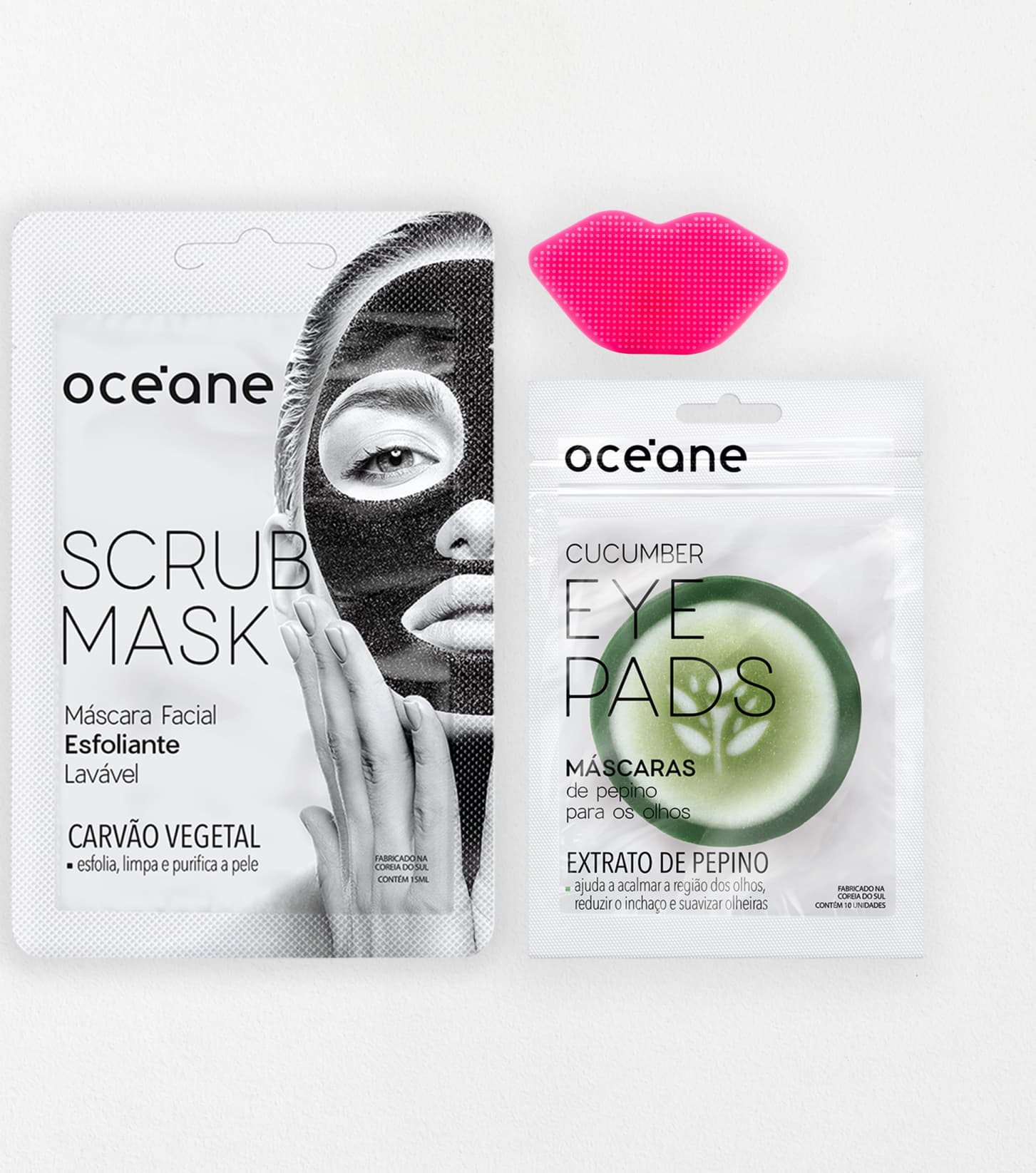 Kit Scrub Mask + Lip Scrub + Cucumber Eye Pads