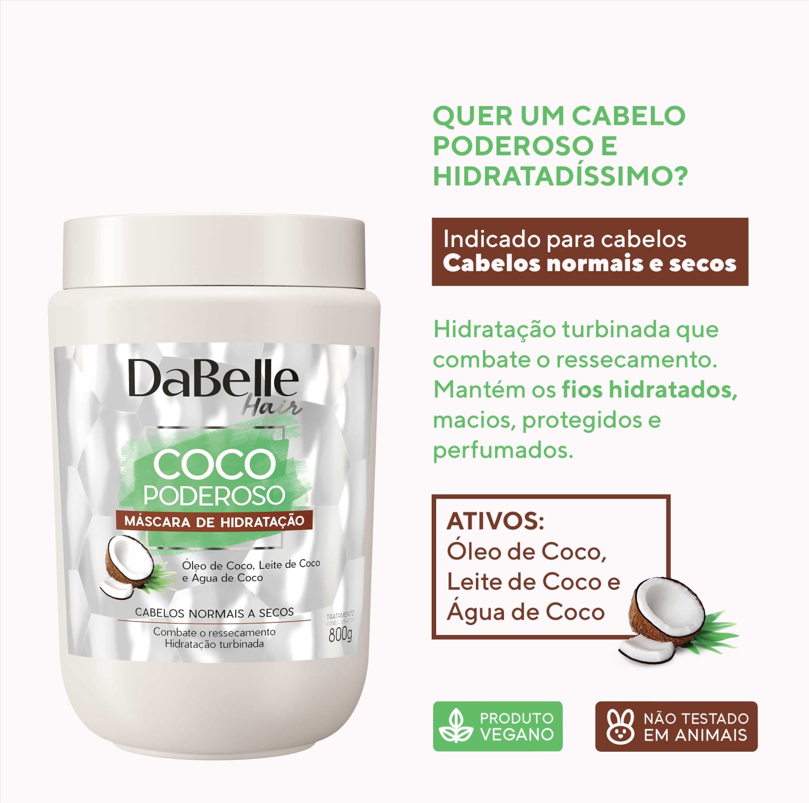 DaBelle Hair Coco Poderoso - Máscara Capilar 800g