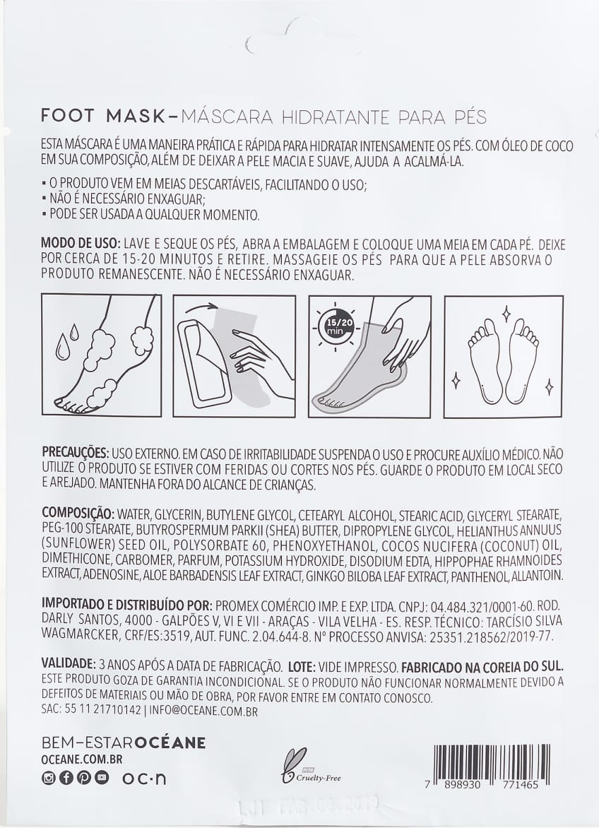 Foot Mask - Máscara para os Pés