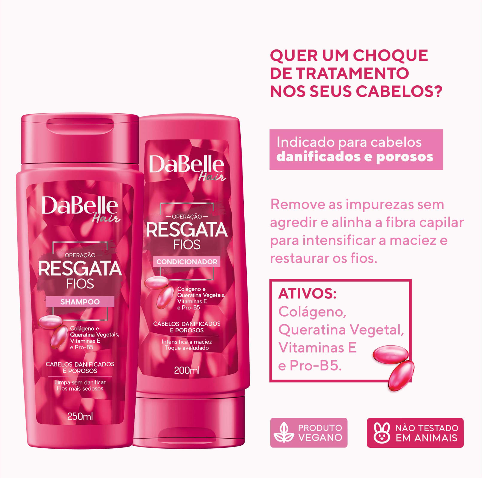 Kit DaBelle Hair Resgata Fios Duo (2 Produtos)