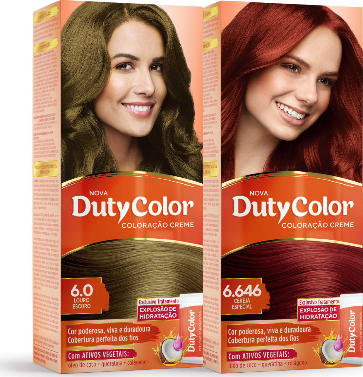 Kit DutyColor 6.0 Louro Escuro & 6.646 Cereja Especial - Coloração Permanente (2 Unidades)