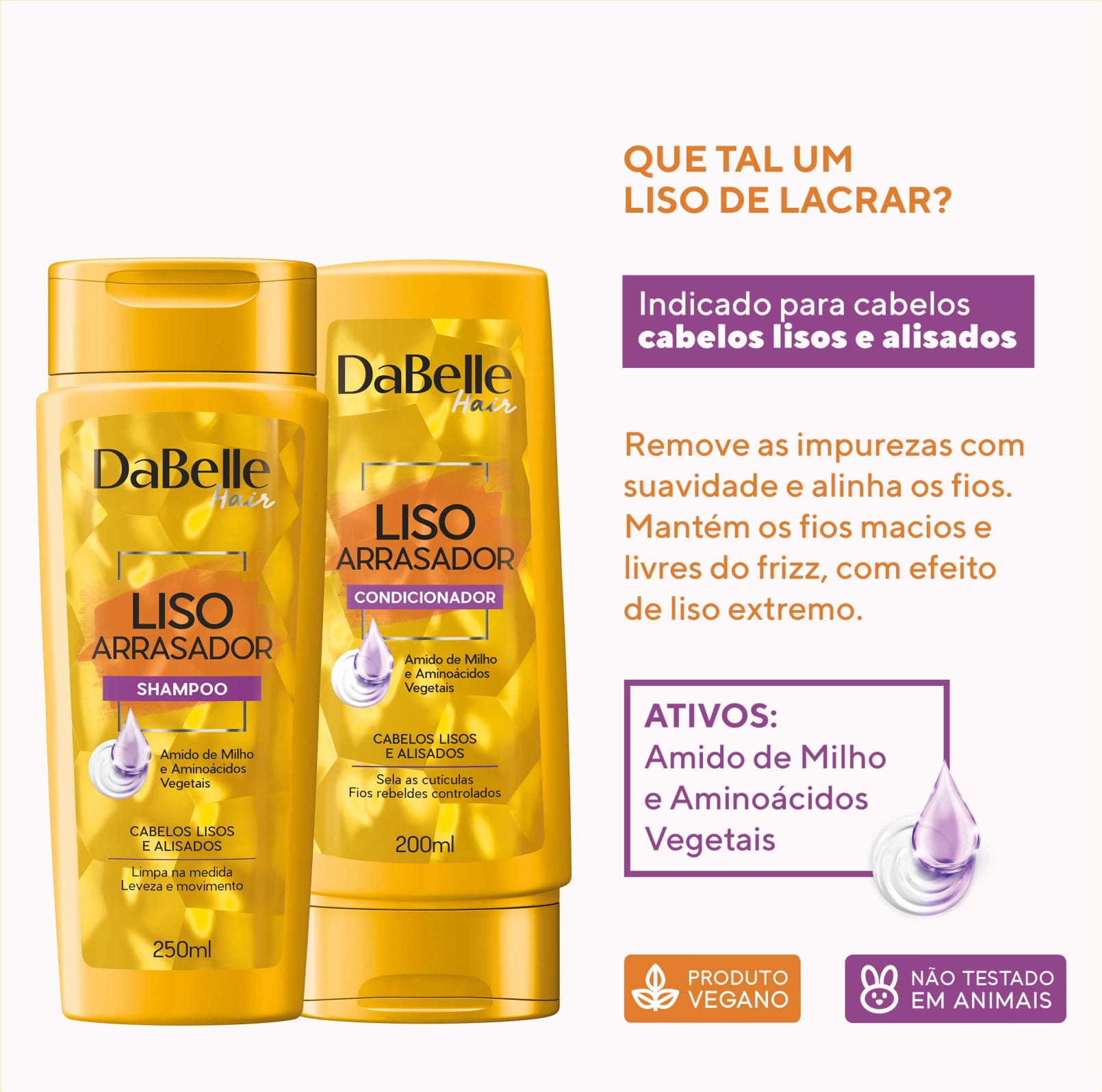 Kit DaBelle Hair Liso Arrasador Duo (2 Produtos)
