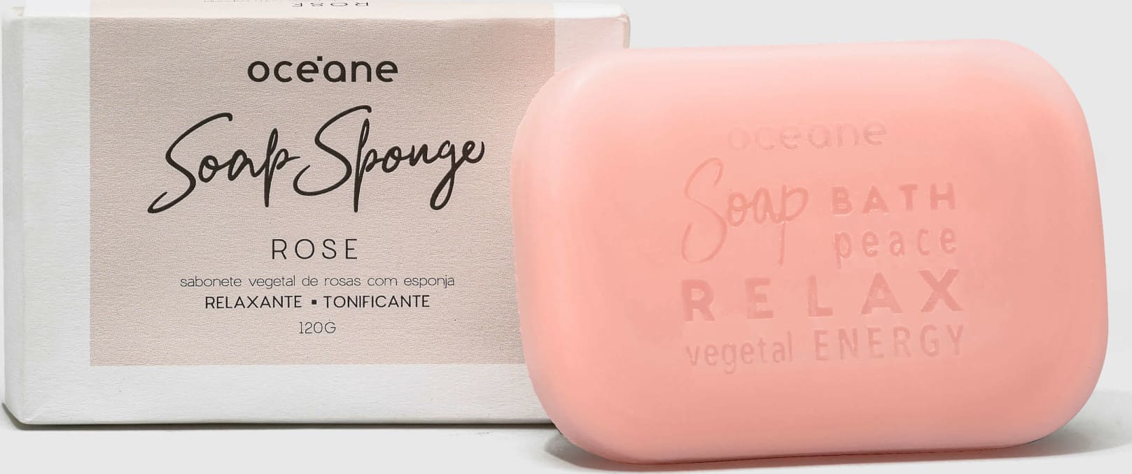 Rose Soap Sponge - Sabonete Vegetal de Rosas com Esponja 120g
