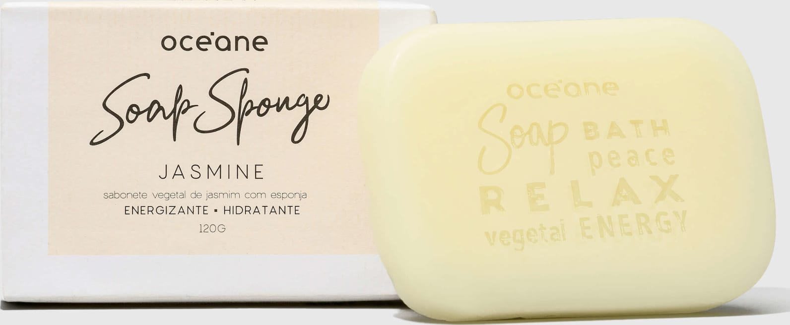 Jasmine Soap Sponge - Sabonete Vegetal de Jasmin com Esponja 120g