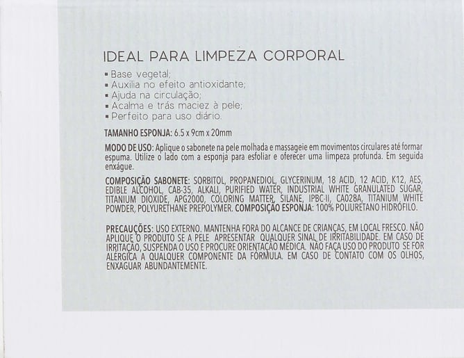 Green Tea Sponge - Sabonete Vegetal de Chá Verde com Esponja 120g