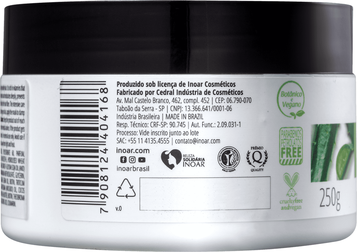 Inoar Go Vegan Equilíbrio - Máscara Capilar 250g