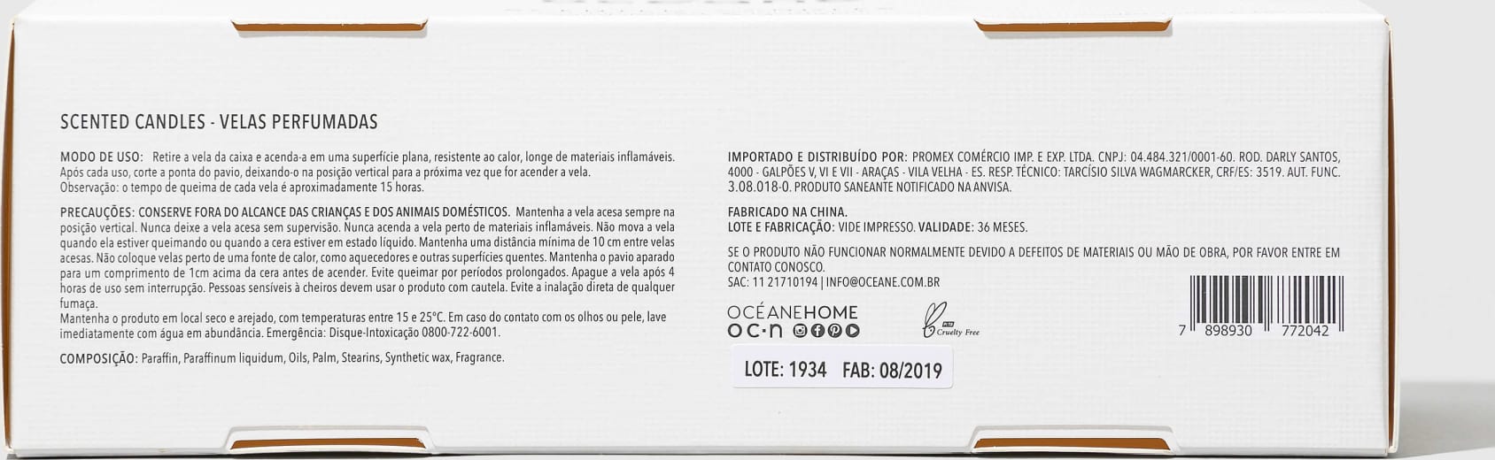 Scented Candles - Kit de Velas 3UN 50g cada