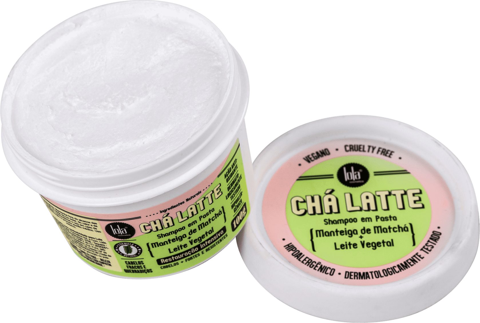 Shampoo em Pasta Lola Cosmetics Chá Latte Matchá e Leite Vegetal 100ml