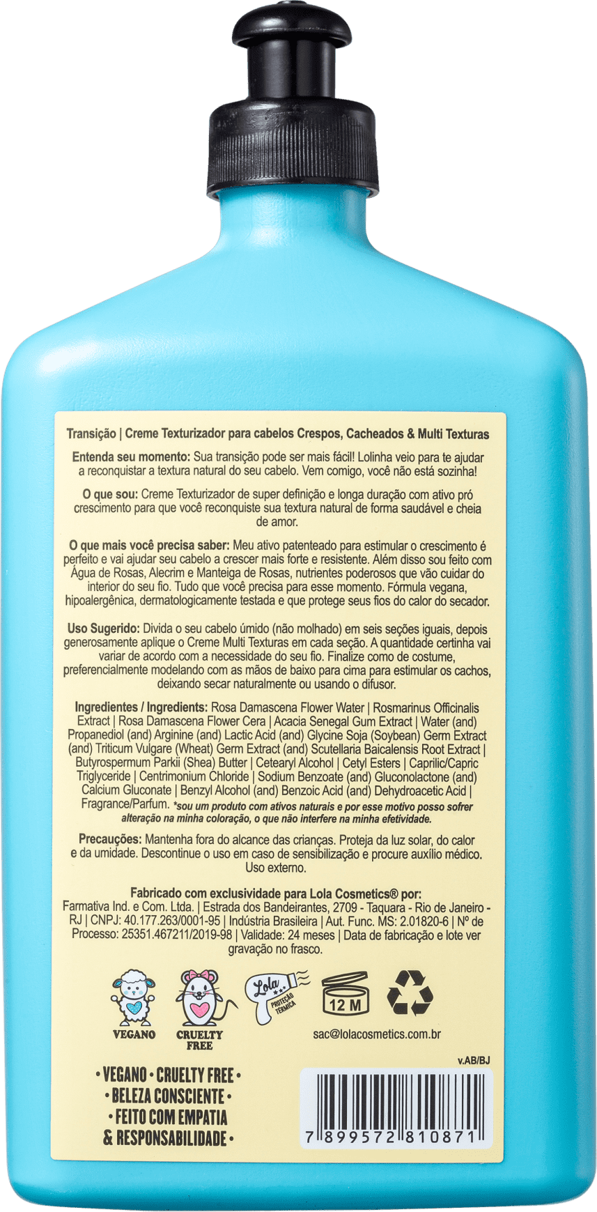 Lola Cosmetics Transição - Creme Texturizador 500ml