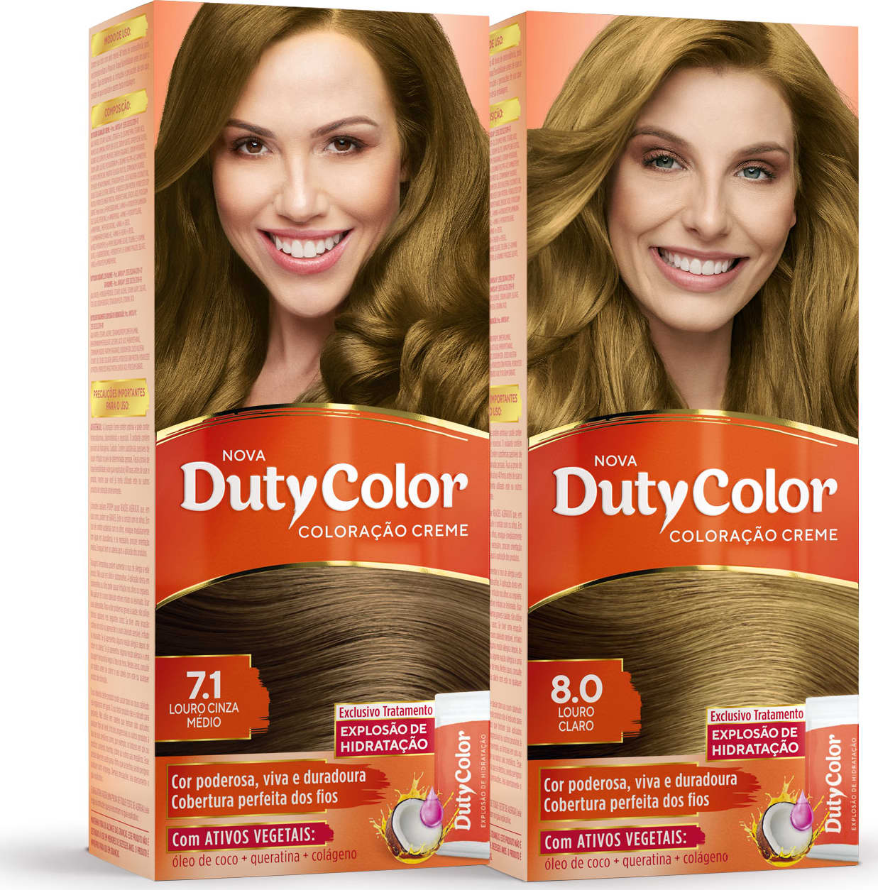 Kit DutyColor Paolla Oliveira 7.1 + 8.0 - Coloração Permanente (2 Unidades)
