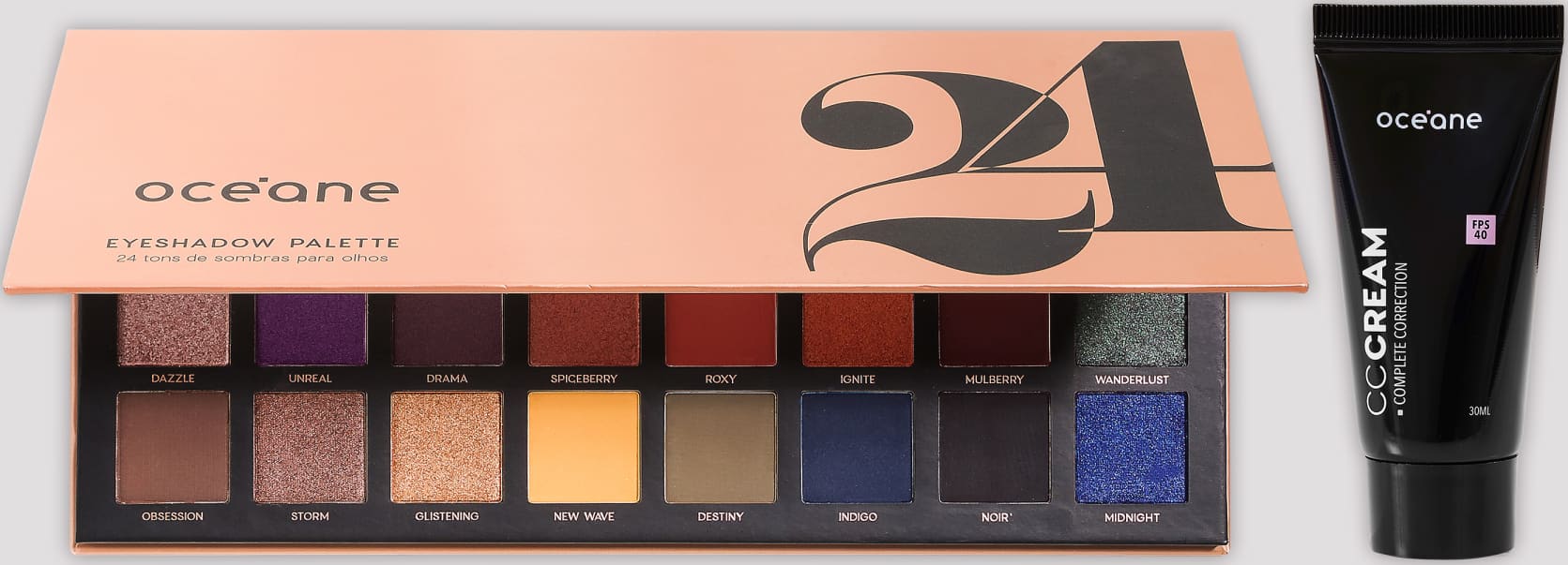 Kit 24 Eyeshadow Palette + CC Cream