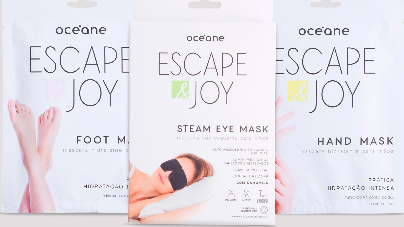 Kit Steam Eye Mask + Foot Mask + Hand Mask