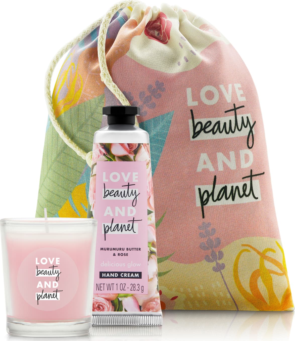 Kit Love Beauty and Planet Creme de Mão Delicious Glow e Vela (3 produtos)