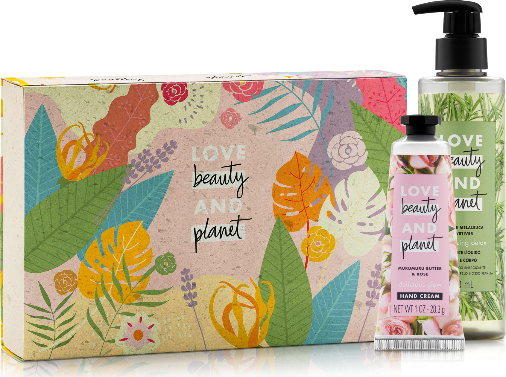 Kit Love Beauty and Planet Sabonete líquido Energizing Detox (3 produtos)
