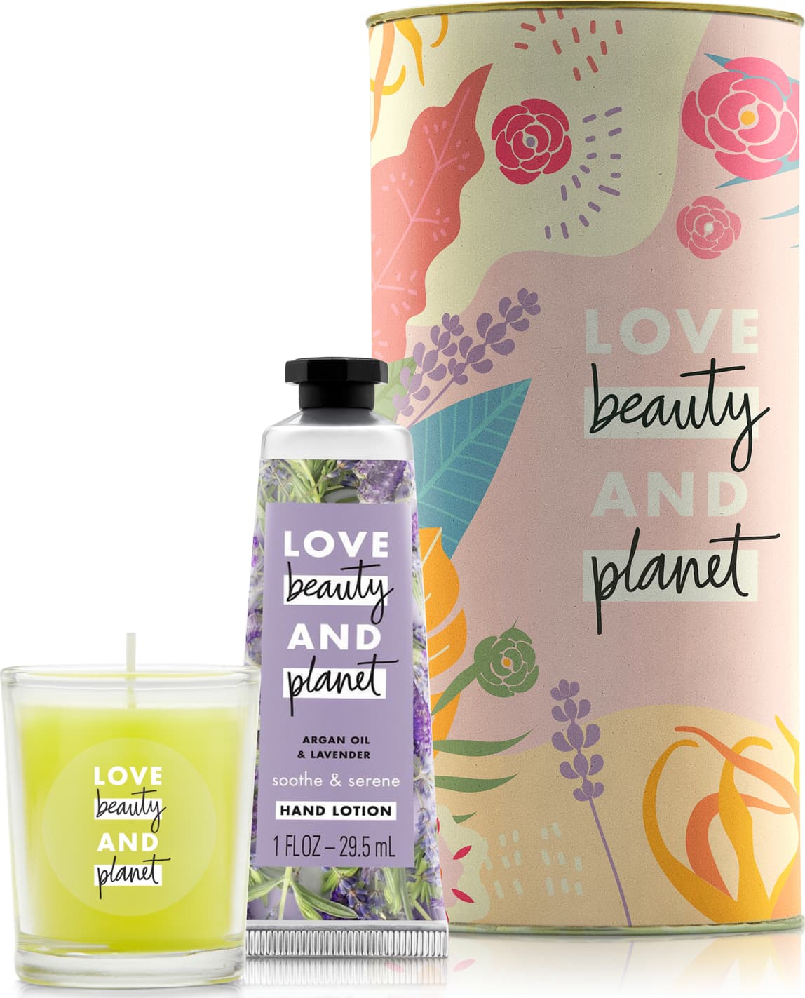 Kit Love Beauty and Planet Smooth & Serene com Vela (3 produtos)