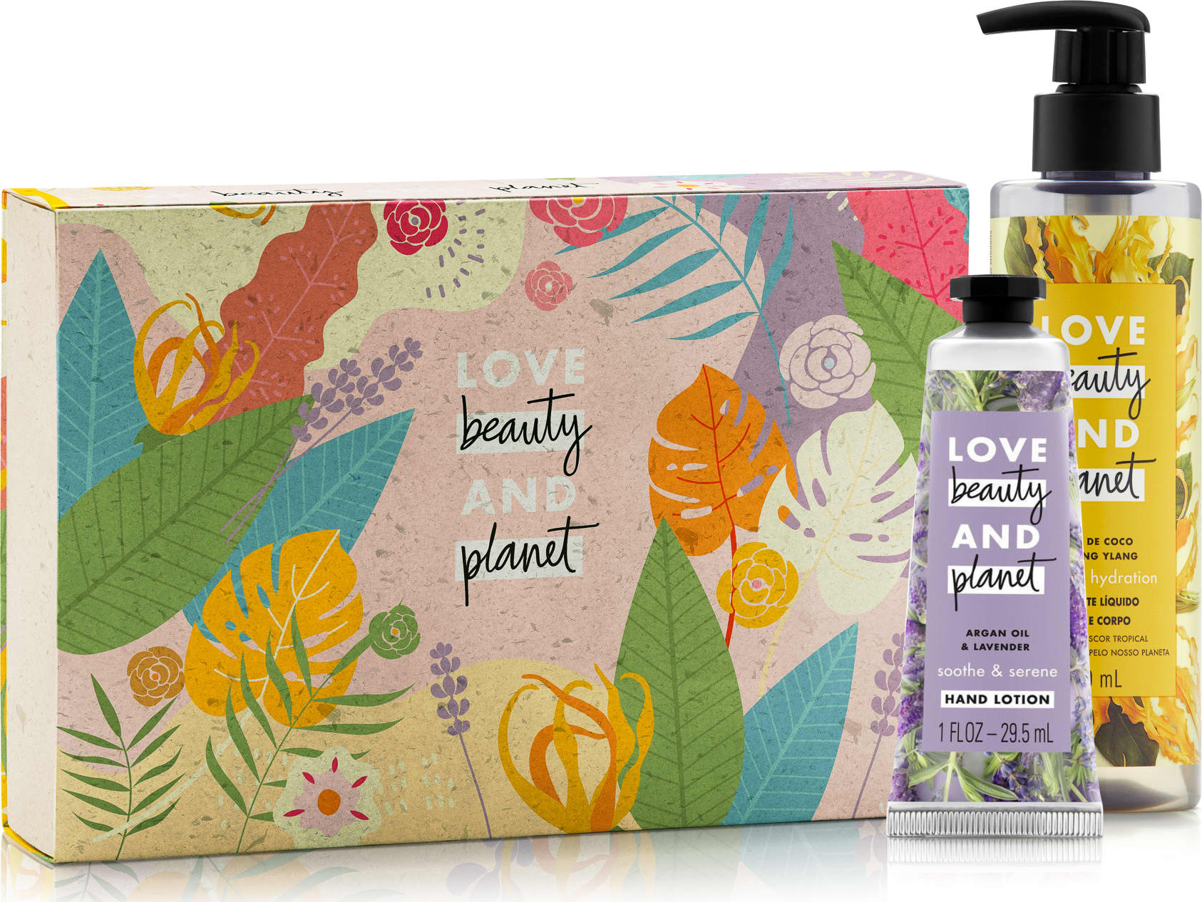 Kit Love, Beauty and Planet - Sabonete Hope and Repair + Creme de mãos Soothe and Serene + Caixa personalizada