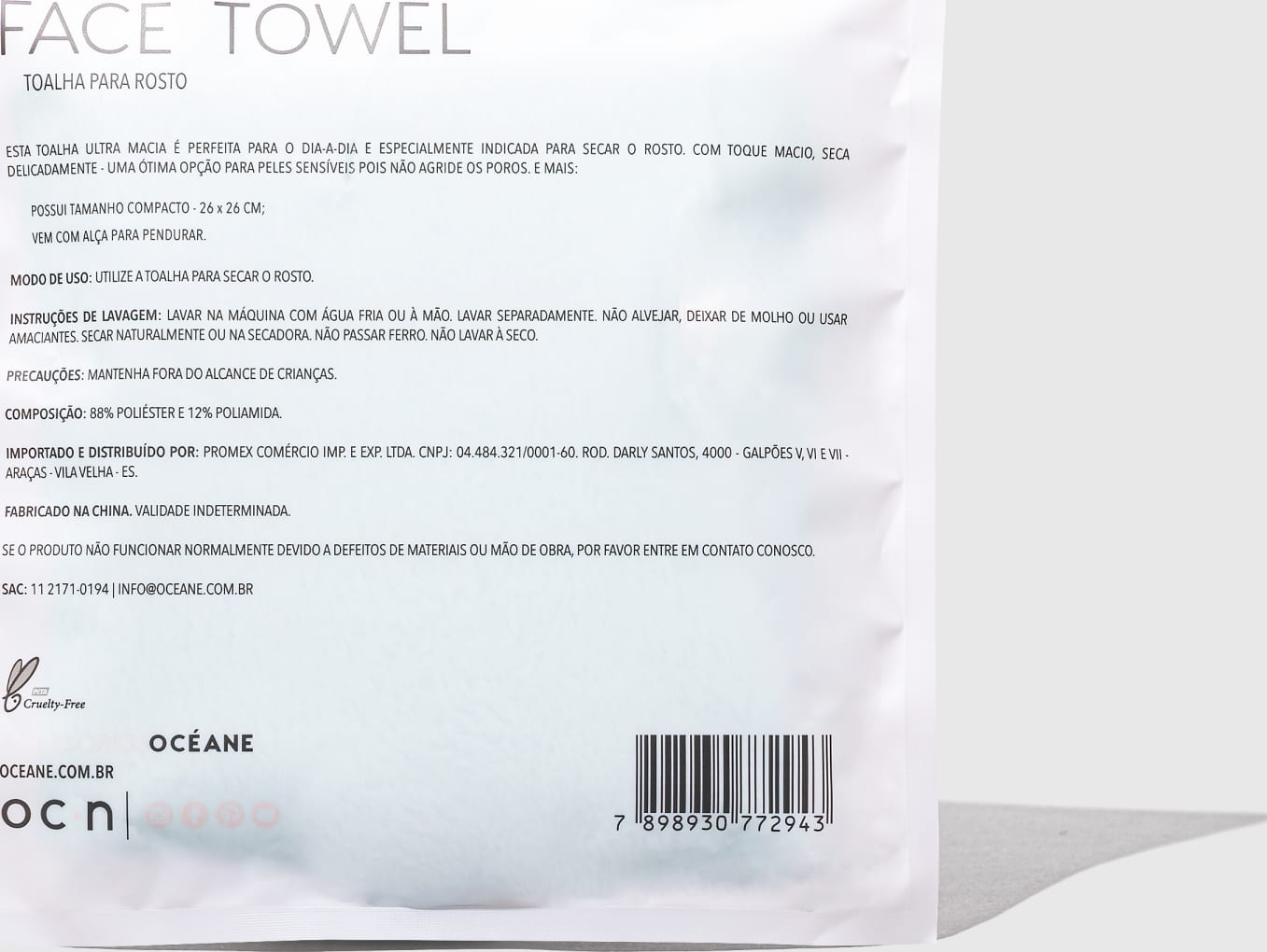 Face Towel - Toalha para Rosto
