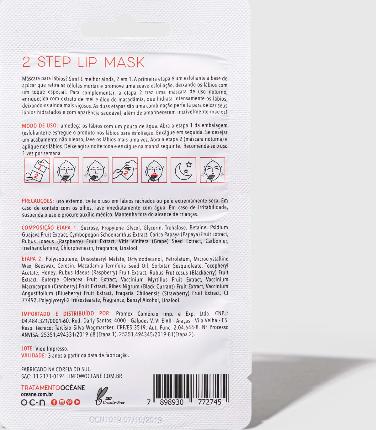 2 Step Lip Mask - Máscara Labial 2 Etapas