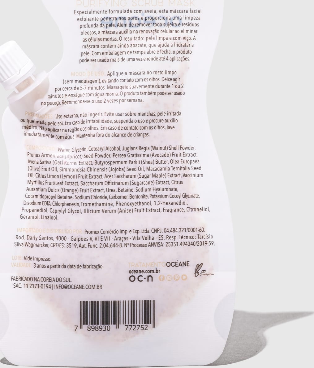 Purifying Scrub Mask - Máscara Facial Esfoliante Lavável