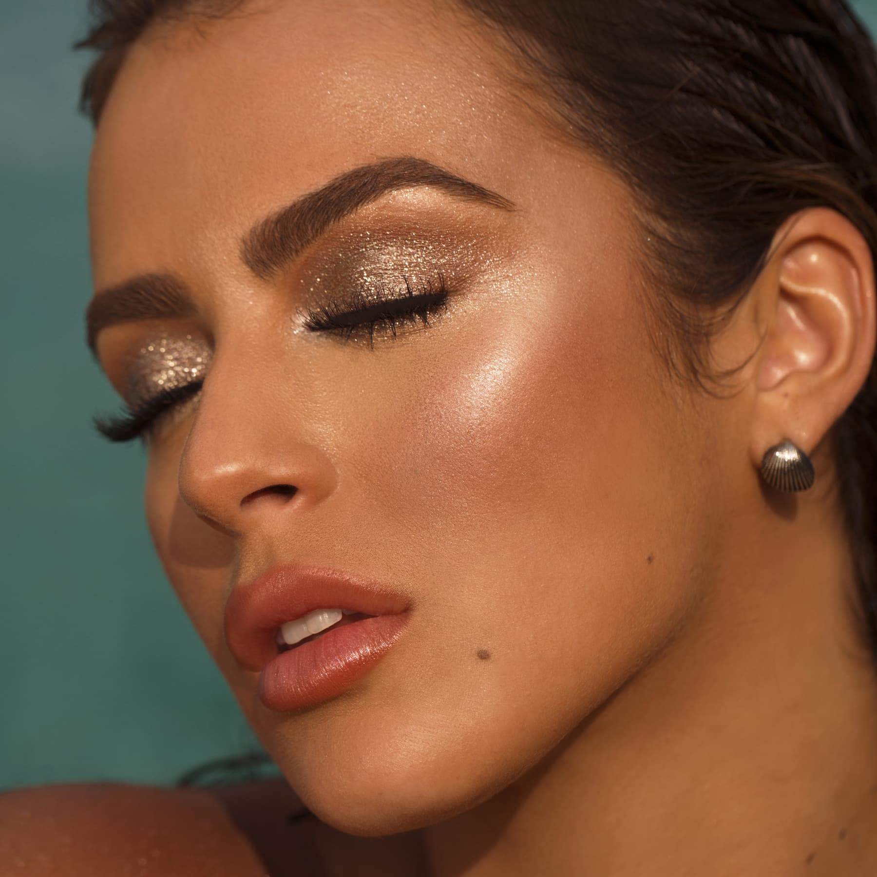 Sombra Líquida Mariana Saad - Liquid Eyeshadow Shine e Glow Sapphire 4,2g