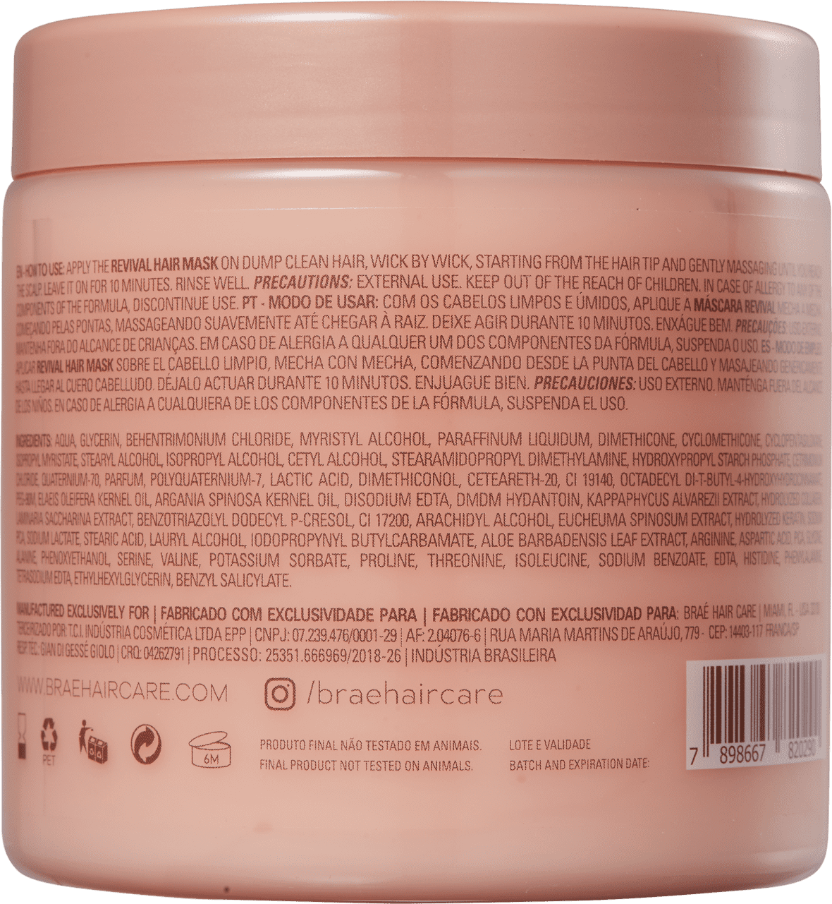 BRAÉ Revival - Máscara de Reconstrução 500g