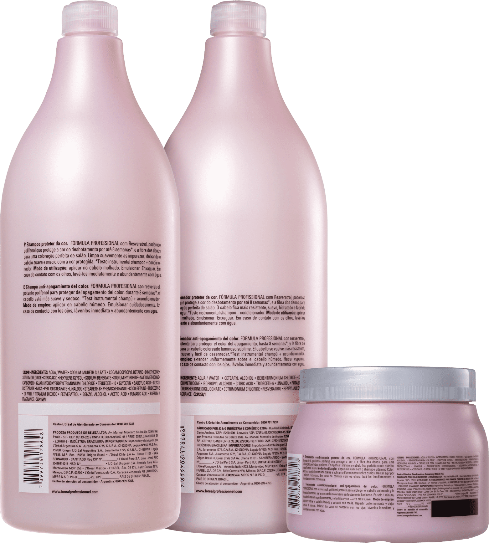 Kit L’Oréal Professionnel Serie Expert Vitamino Color Resveratrol Trio Salão (3 Produtos)