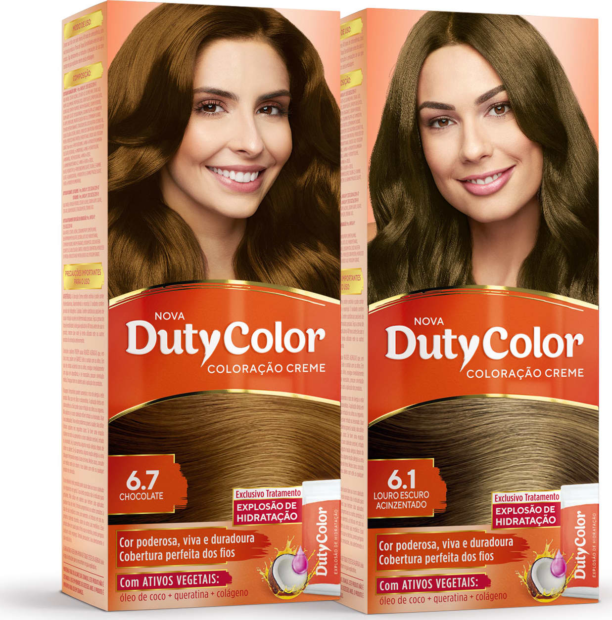 Kit DutyColor Chocolate Frio 6.7 + 6.1 - Coloração Permanente (2 Unidades)