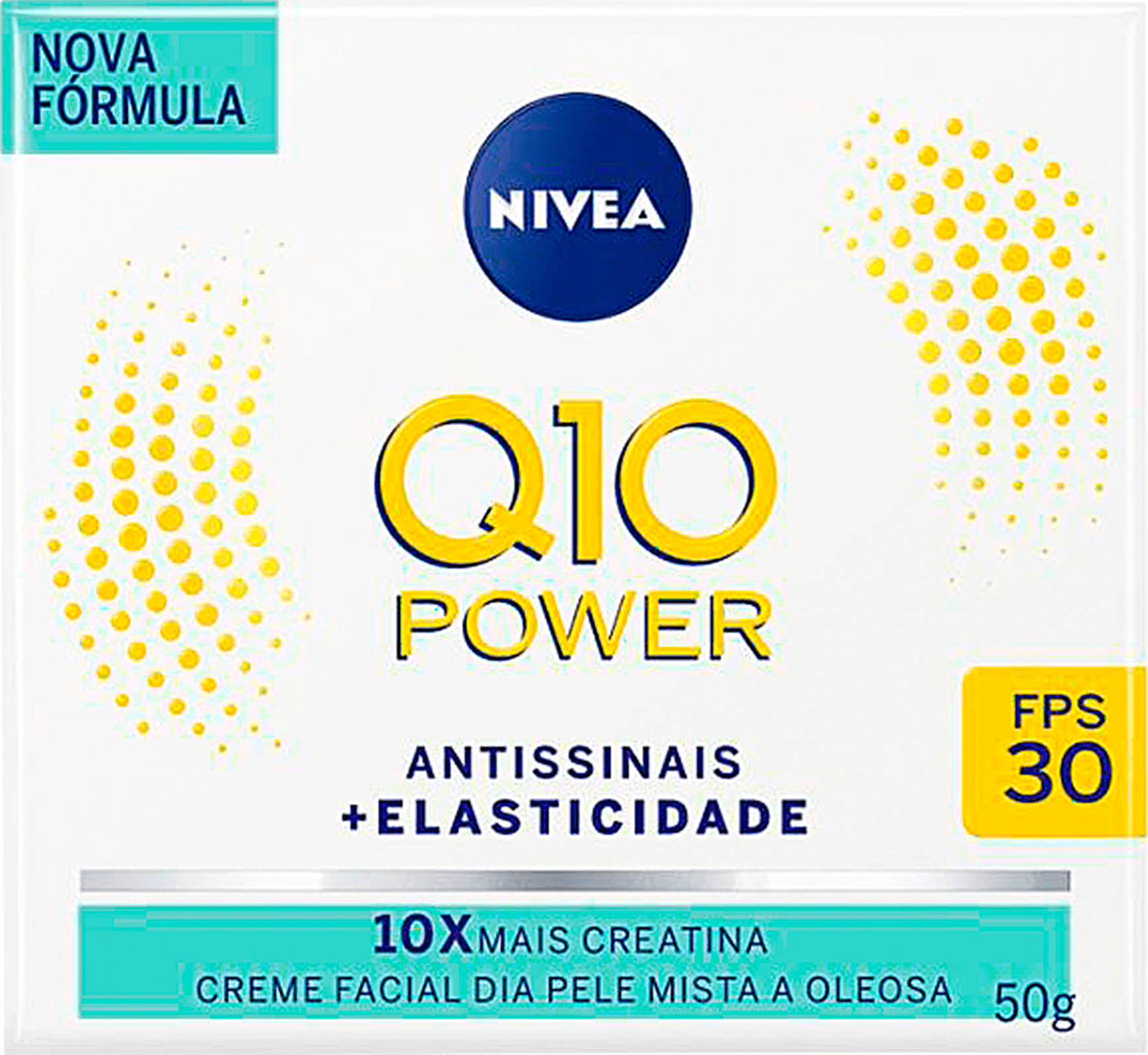 NIVEA Creme Facial Antissinais Q10 Power Dia FPS 30 Pele Mista a Oleosa 50g  50g