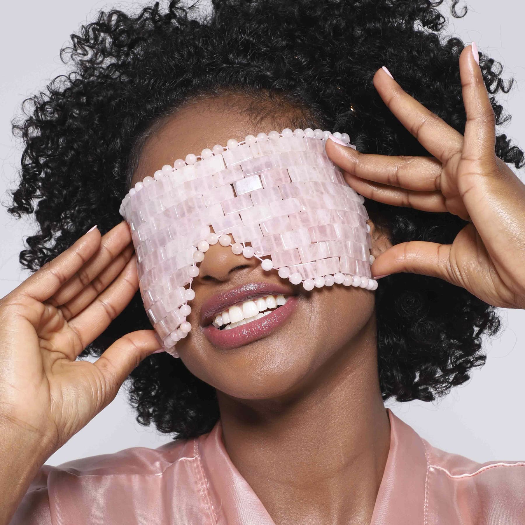 Rose Quartz Eye Mask Máscara Facial de Quartzo Rosa