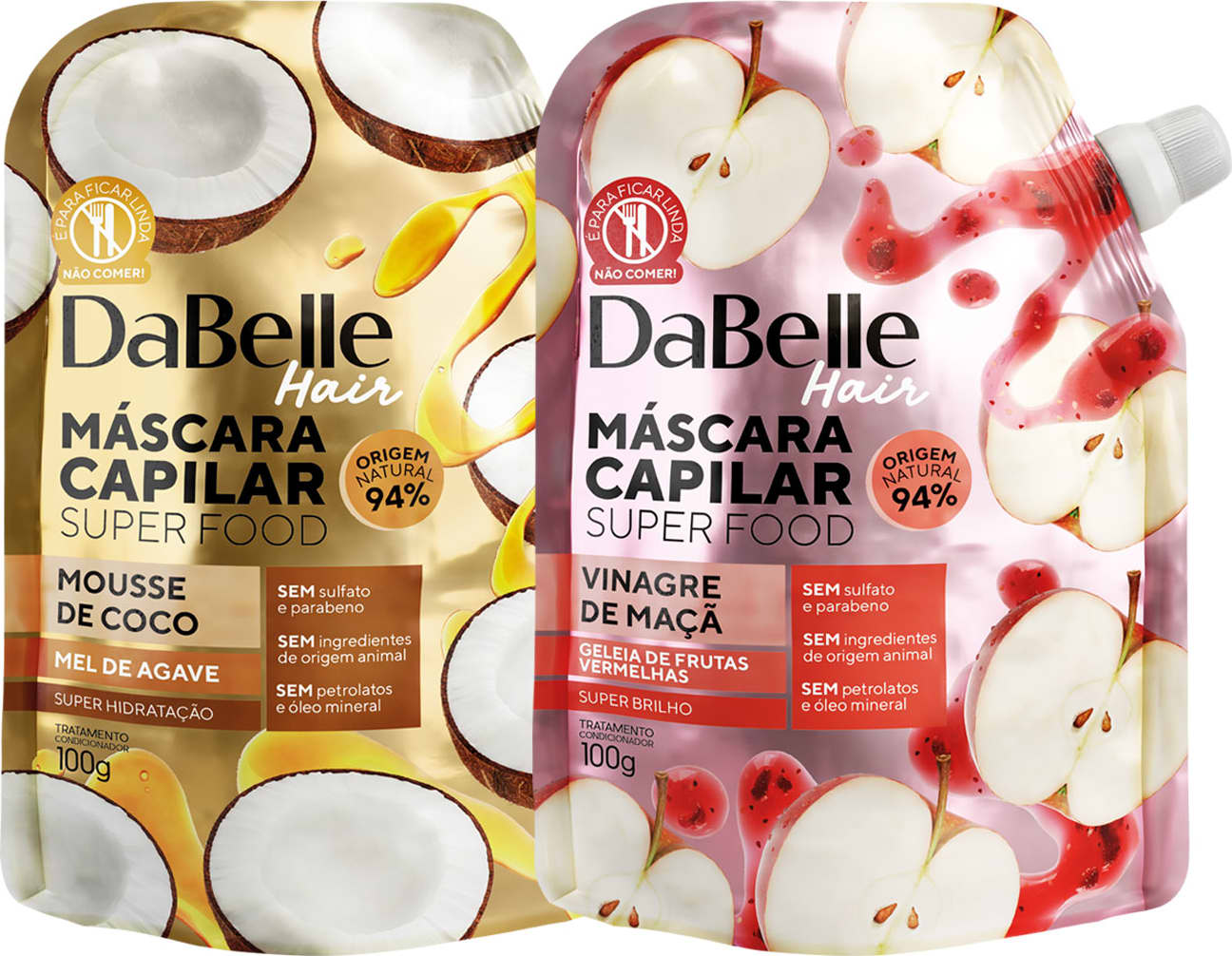 Kit DaBelle Super Food Mousse de Coco e Mel de Agave + Vinagre de Maçã e Geleia de Frutas