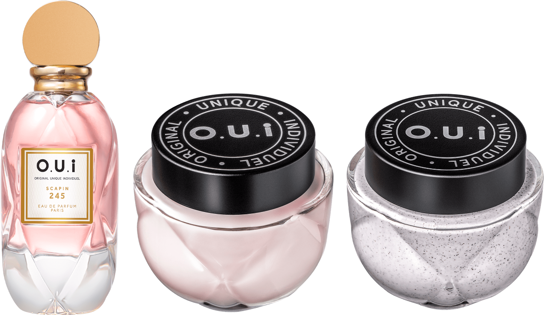 O.U.i Kit Scapin 245 Feminino - Eau de Parfum 75ml + Creme Riche 200g + Esfoliante Corporal 200g