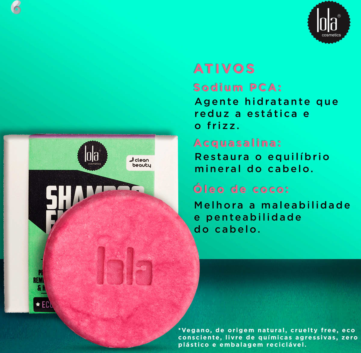 Shampoo em Barra Lola Cosmetics Cachos Beautybox