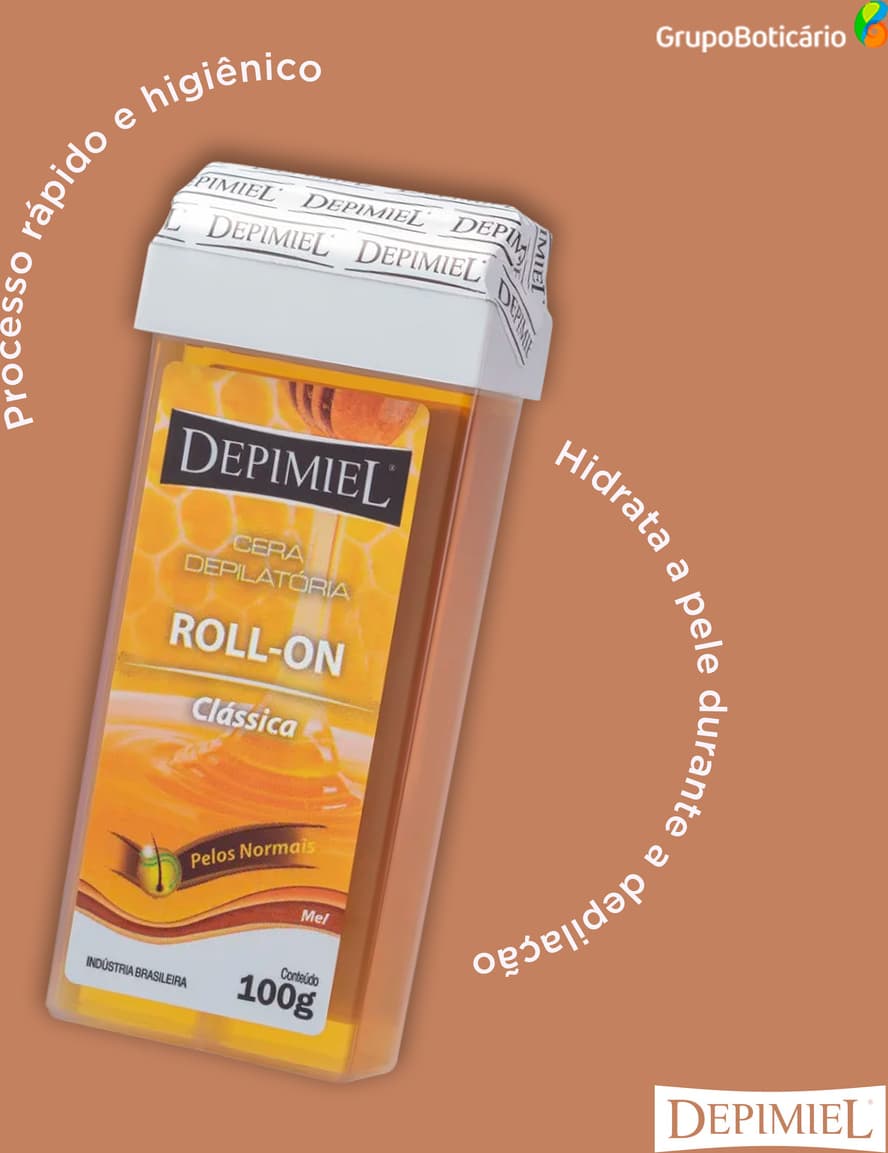 Cera Depilatória Roll-On Depimiel Beleza Na Web PRO