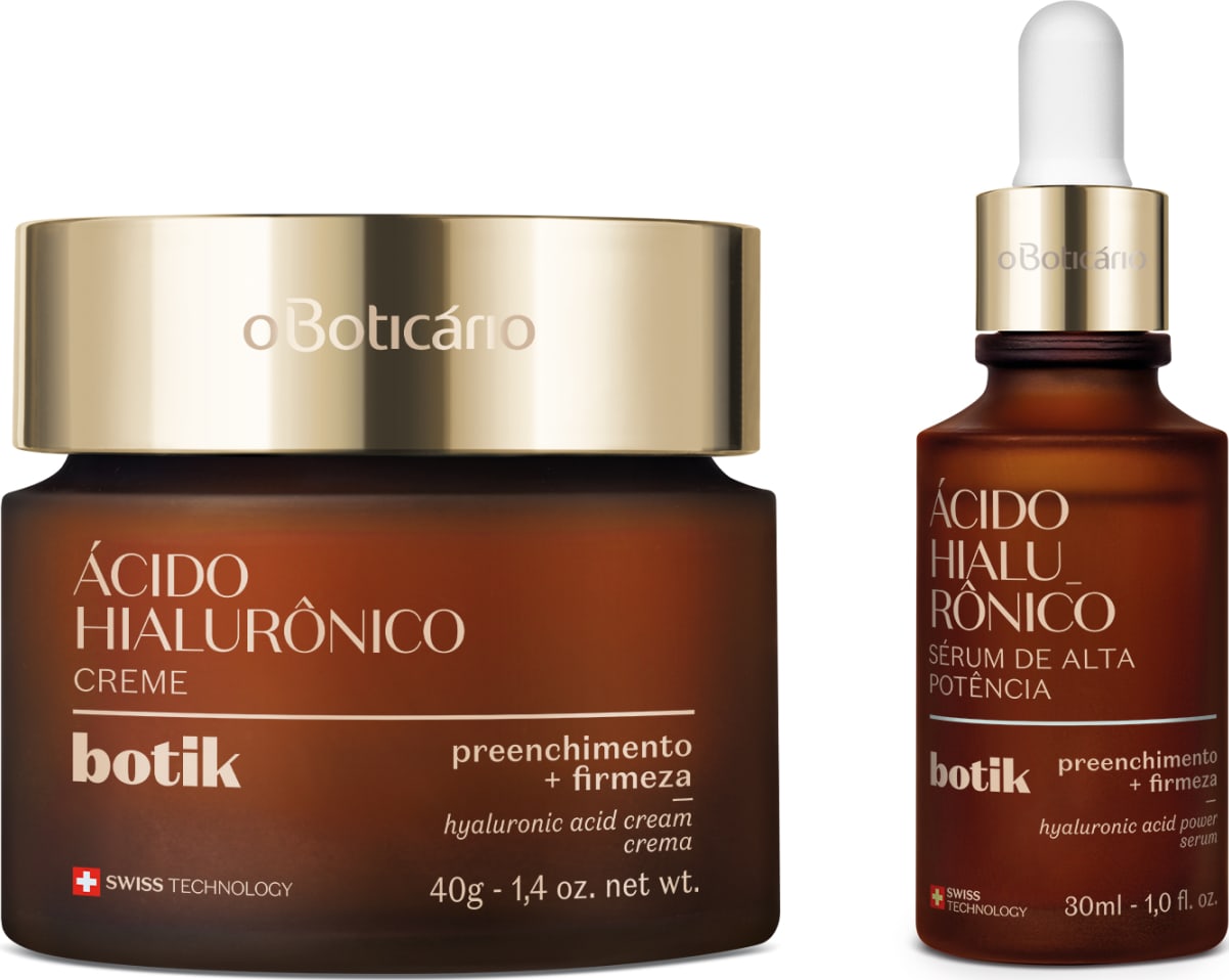 Combo Botik: Creme Facial Firmador Ácido Hialurônico 40g + Sérum de Alta Potência Ácido Hialurônico 30ml