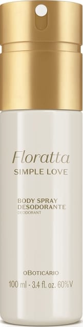Combo Floratta Simple Love: Desodorante Colônia 75ml + Body Spray 100ml + Loção Hidratante Desodorante 200ml