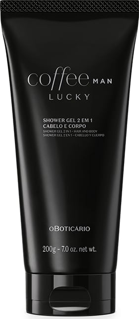 Combo Coffee Man Lucky: Desodorante Colônia 100ml + Desodorante Antitranspirante 75g + Shower Gel 2 em 1 200g