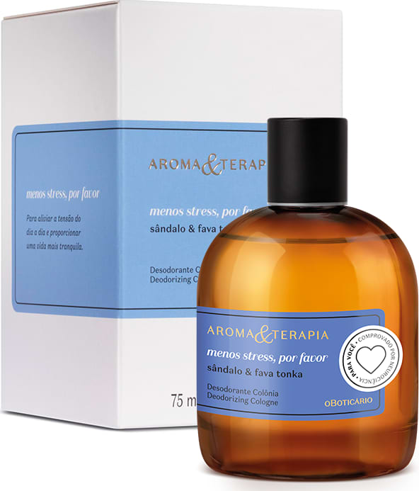 Combo Aroma & Terapia Menos Stress: Desodorante Colônia 75ml + Aromatizador de Ambiente 250ml