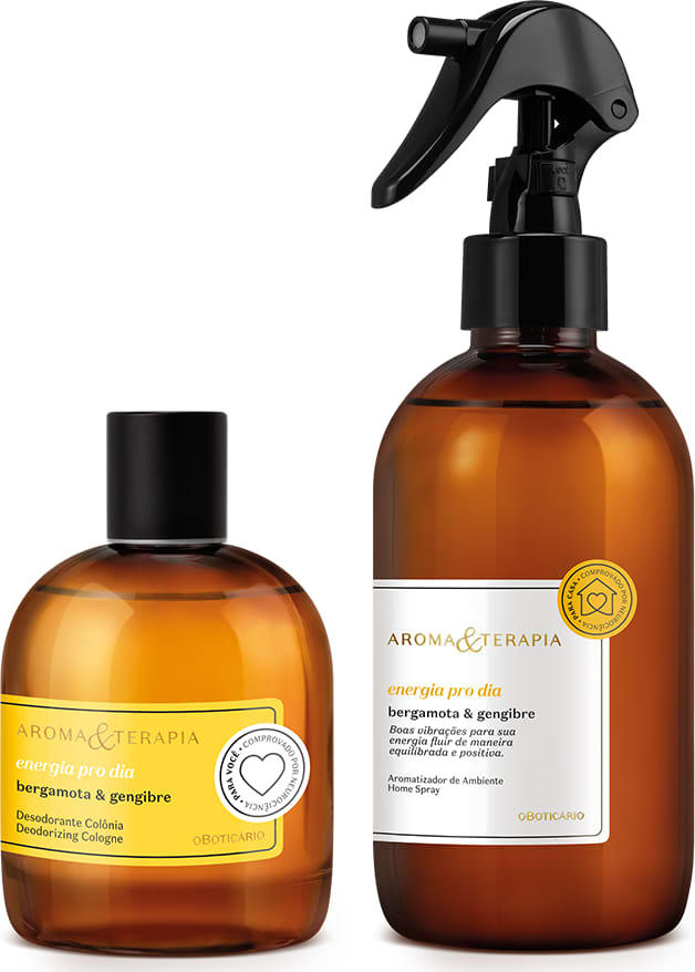 Combo Aroma & Terapia Energia pro Dia: Desodorante Colônia 75ml + Aromatizador de Ambiente 250ml