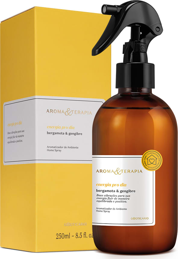 Combo Aroma & Terapia Energia pro Dia: Desodorante Colônia 75ml + Aromatizador de Ambiente 250ml