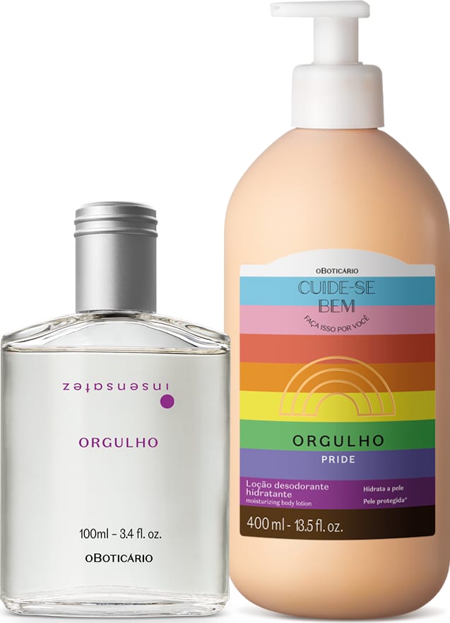 Combo Orgulho Edição Limitada: Insensatez Desodorante Colônia 100ml + Loção Corporal Cuide-se Bem 400ml