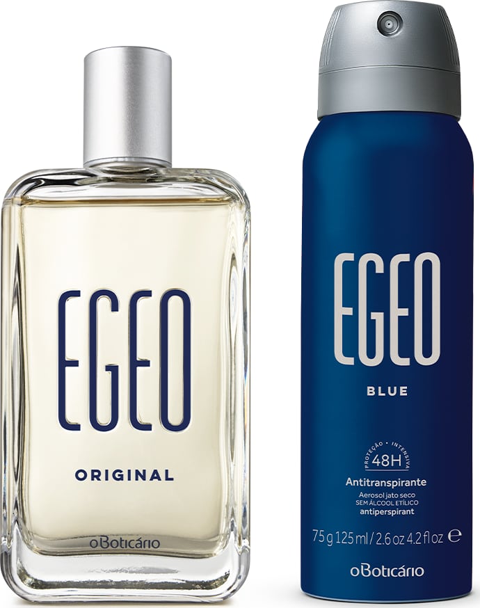 Combo Presente Dia dos Pais: Egeo Desodorante Colônia 90ml + Antitranspirante Egeo Blue 125ml