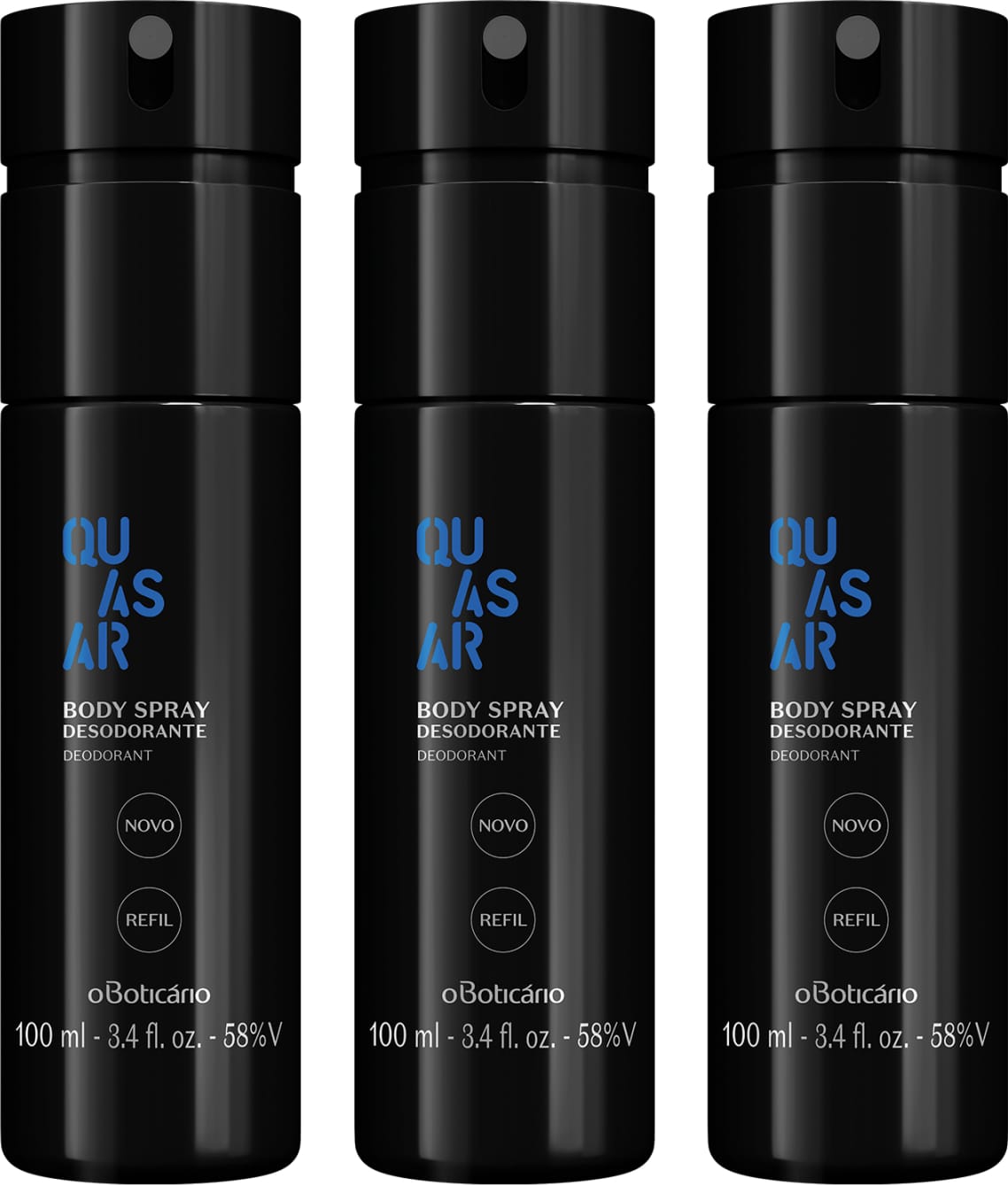 Combo o Boticário Body Spray Quasar (3 unidades) O Boticário