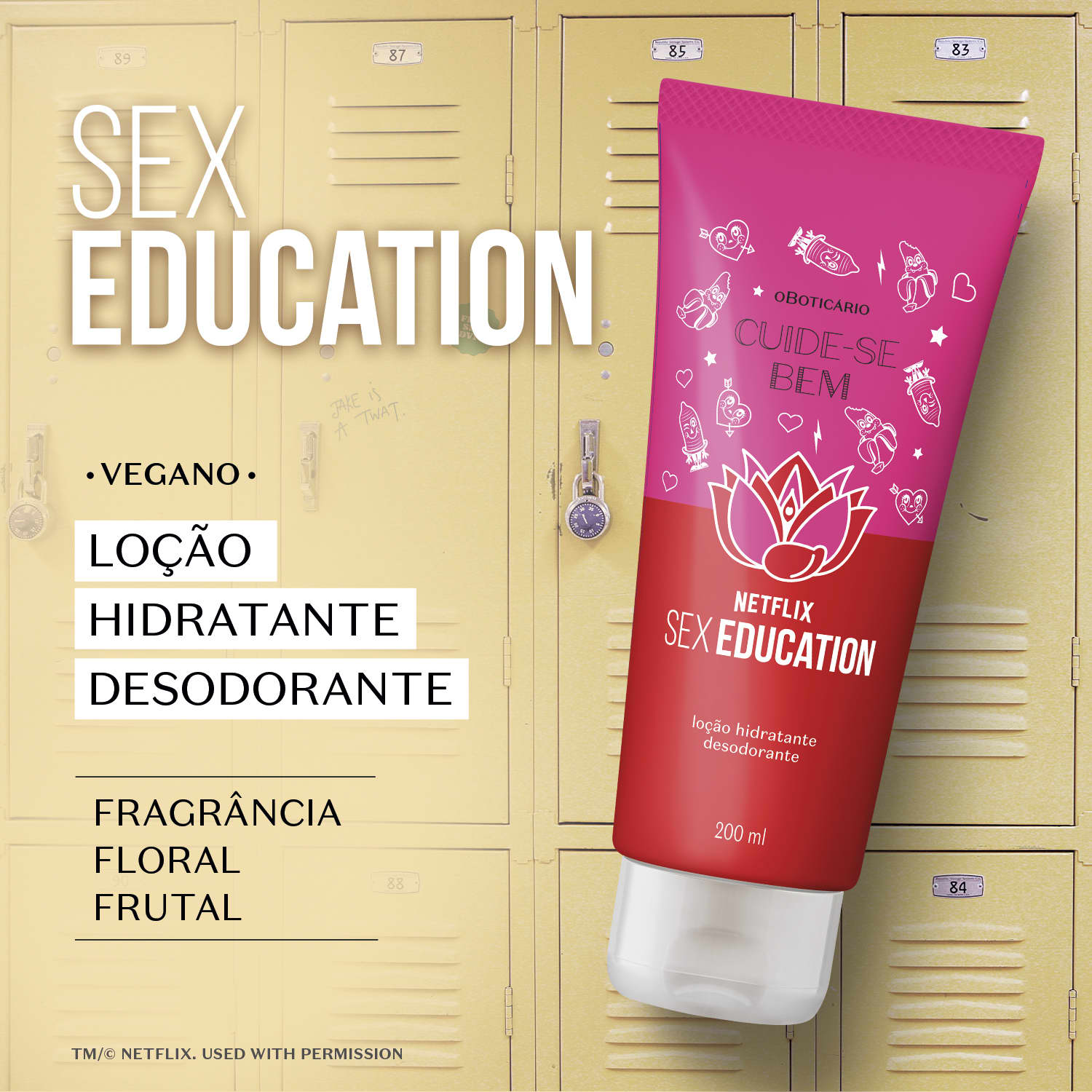 Loção Hidratante Desodorante Cuide Se Bem Netflix Sex Education 200ml