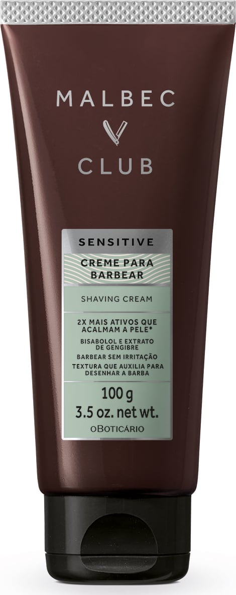 Creme para Barbear Malbec Club Sensitive 100g | O Boticário