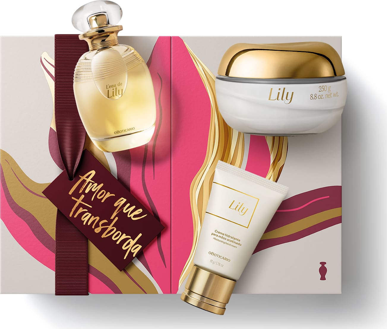 O Boticario Lily Kit Eau de Parfum 75 ML + Creme Hidratante 250Gr