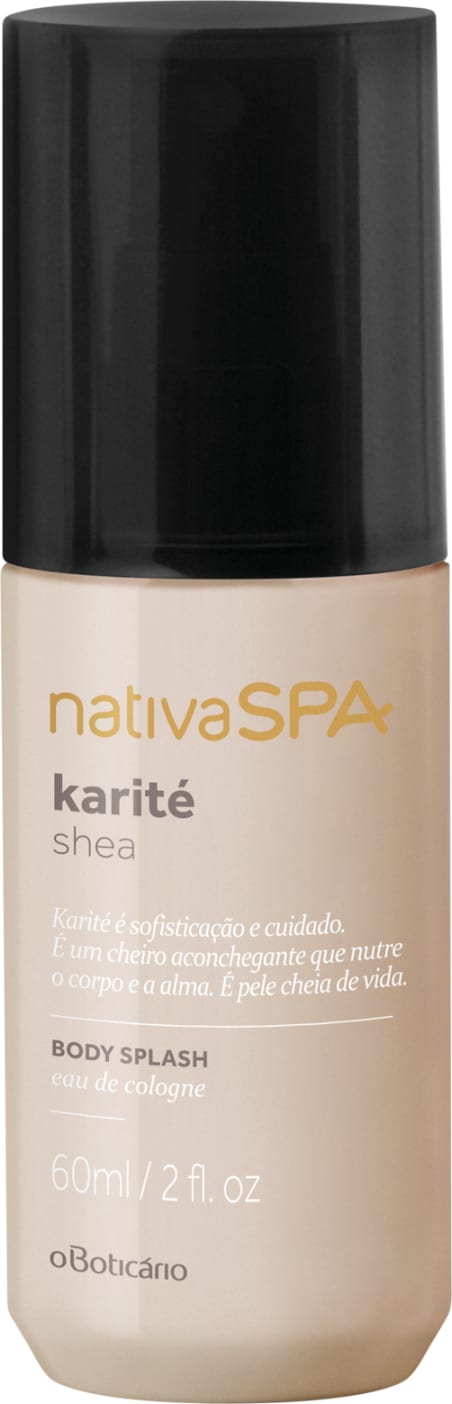 Kit Presente Nativa SPA Karité: Body Splash 60ml + Loção Corporal 75ml + Creme Desodorante Mãos 30g