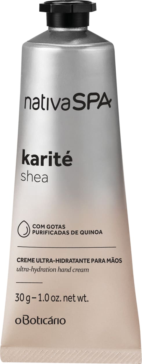Kit Presente Nativa SPA Karité: Body Splash 60ml + Loção Corporal 75ml + Creme Desodorante Mãos 30g