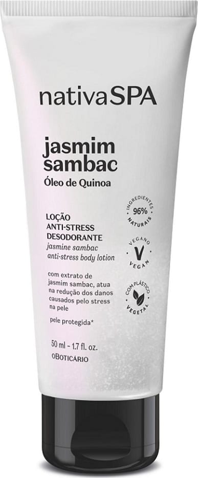 Loção Hidratante Desodorante Corporal Anti-stress Nativa SPA Jasmim Sambac Promocional 50ml