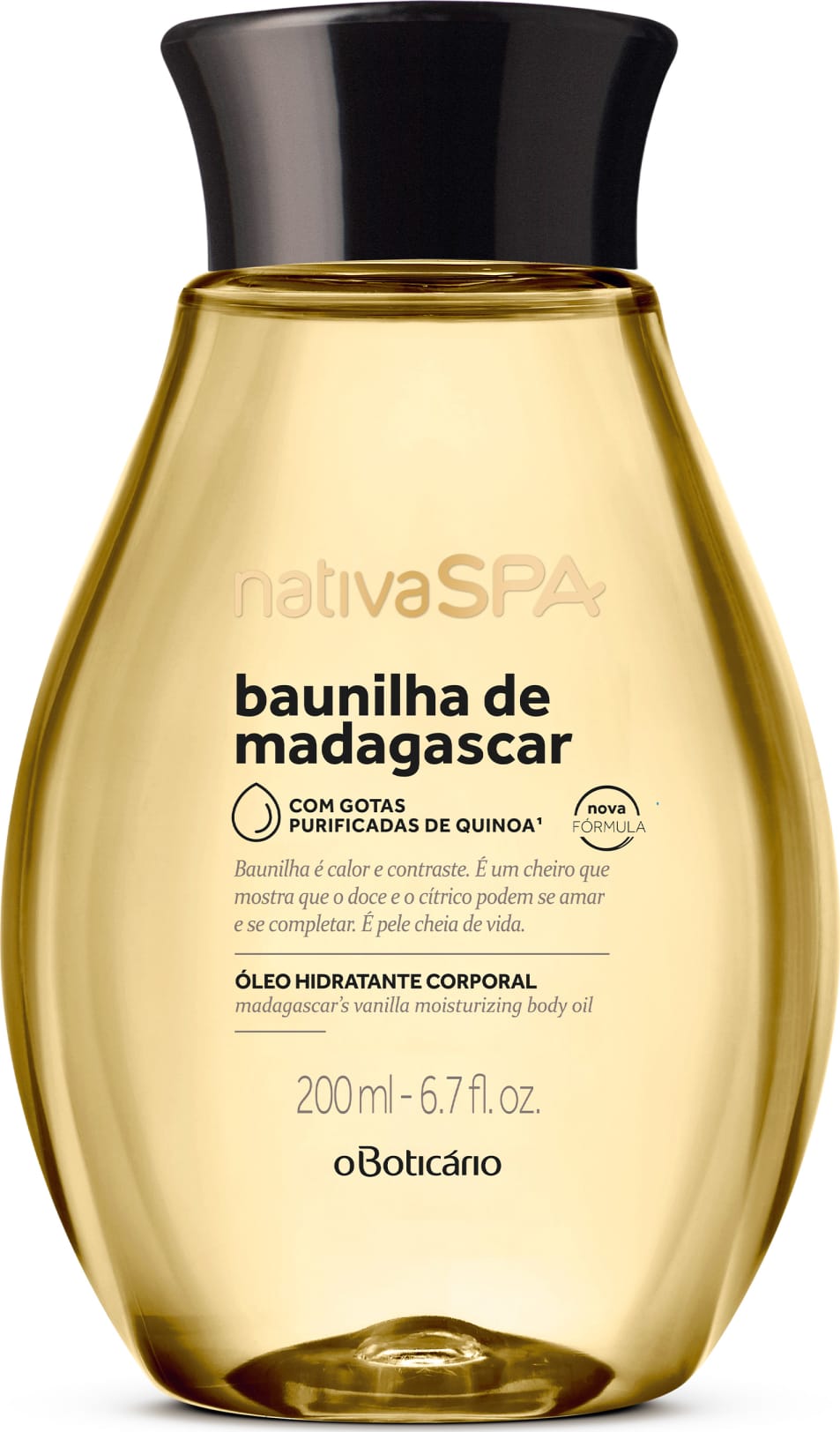 o Boticário Nativa SPA Baunilha de Madagascar - Óleo Hidratante Desodorante Corporal 200ml